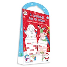 Pack of 8 Fill Your Own Colour In Pop Up Christmas Cards