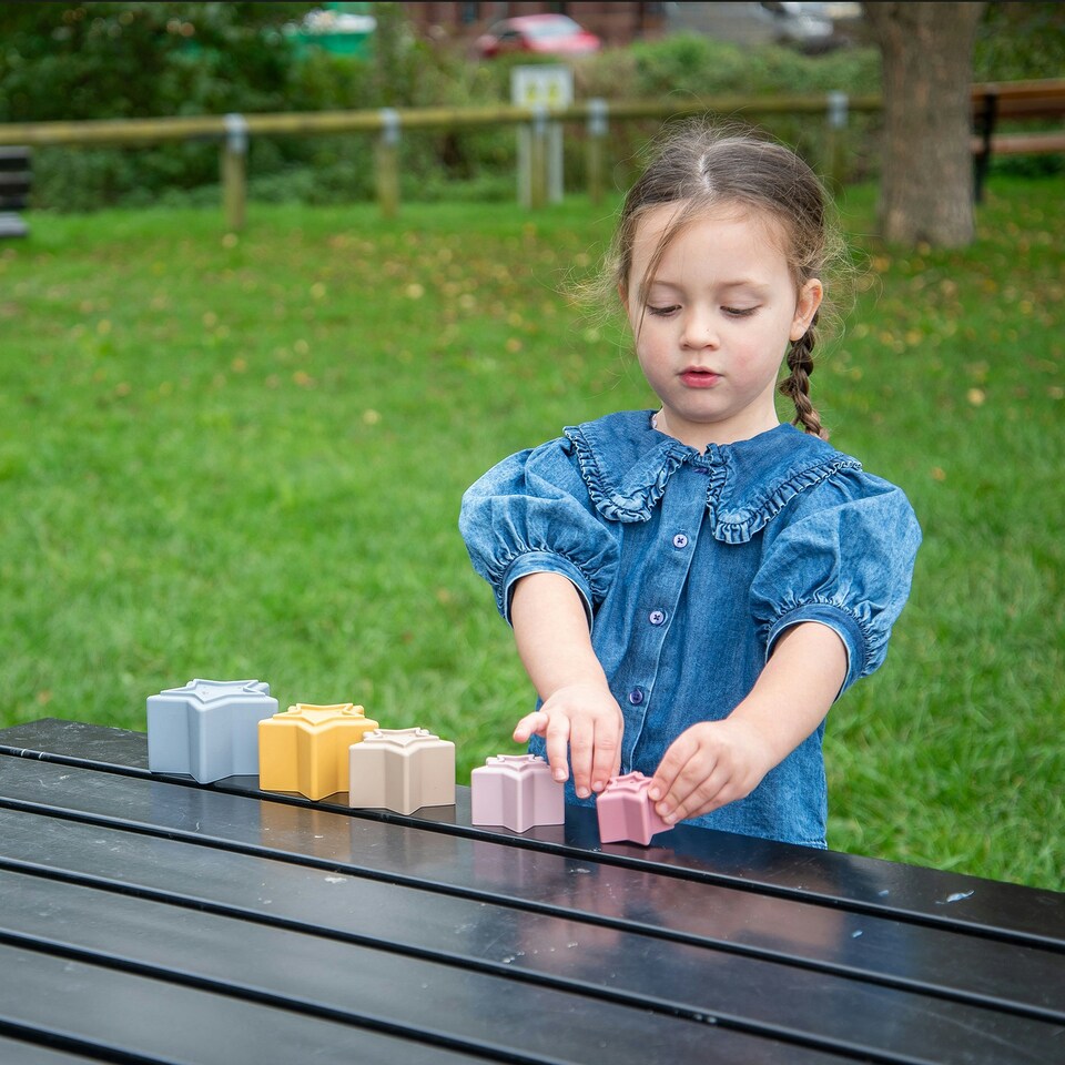 image 1 of SiliSoft® Star Stacking Cups (Earth) Multi