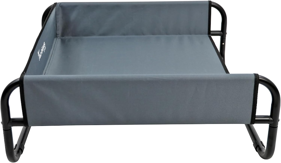 image 1 of Actiaspet Elevated Dog Bed Steel Frame Raised Pet Cot Black or Grey (Grey, Medium)