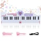 image 1 of 40-Key Folding Piano Keyboard Toy – Portable Electronic Music Toy with Lights & Sound (Pink)