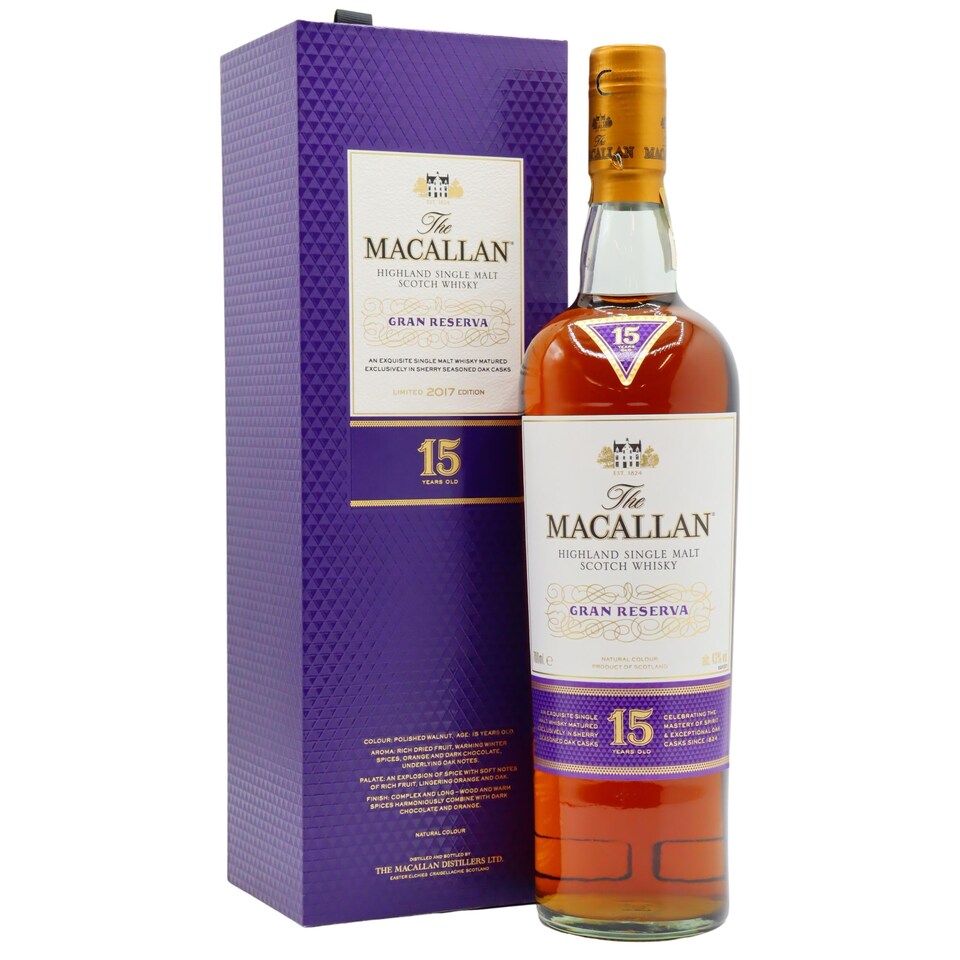 The Macallan Gran Reserva 2017 Edition Single Malt Scotch 15 year old Whisky