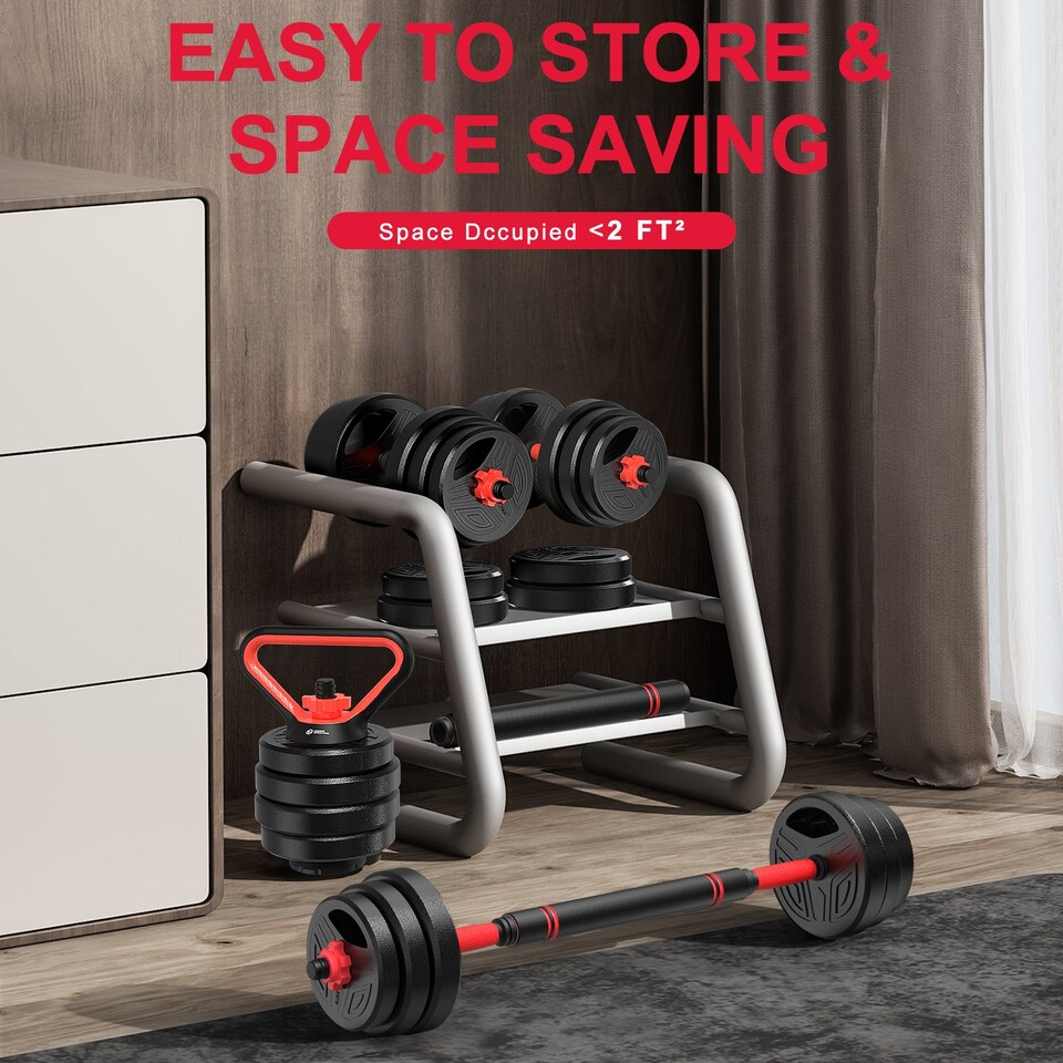 image 1 of Homefitnesscode 4 In 1 Multifunctional Dumbbell Set