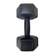 image 3 of HXGN 4kg Hex Vinyl Dumbbells (Pair) - Black | Black | BLACK | 4 kg