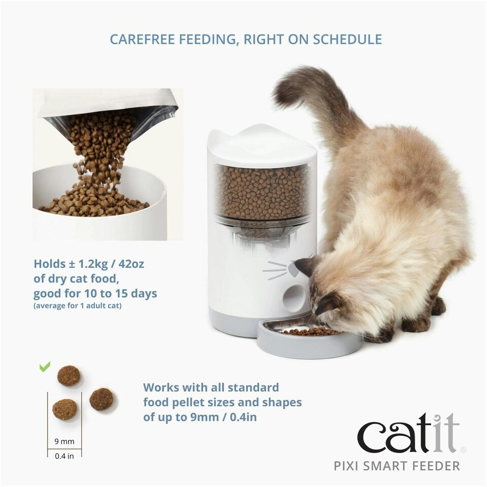 image 1 of Catit PIXI Smart Dry Cat Food Feeder - App-controlled Dispenser