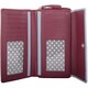 image 3 of Soft Leather RFID Protected Tri- Fold Coin / Credit Card Purse Red | Cranberry/Cloud
