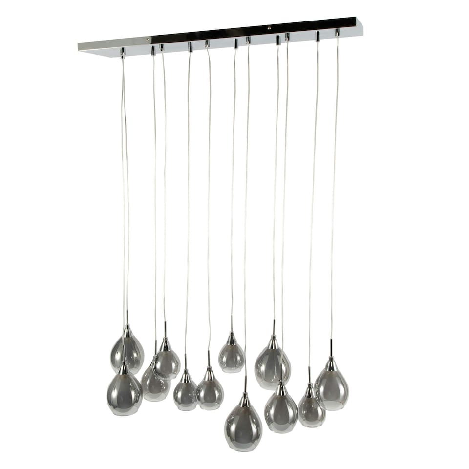 image 1 of BHS Carmella Diner Ceiling Pendant Bar | Silver | Smoke | 1