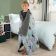 image 2 of OHS 3kg Weighted Blanket Kids Dino Sensory Sleep Therapy Anxiety Teddy Fleece, 110x150cm - Grey
