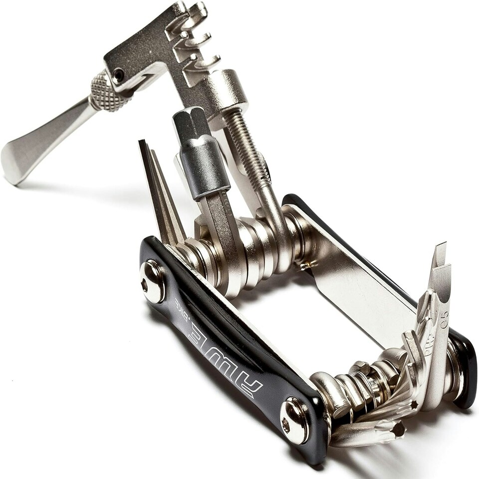 image 1 of AWE 20 Piece Hardened Steel Bike Black Multi Function Pocket Tool