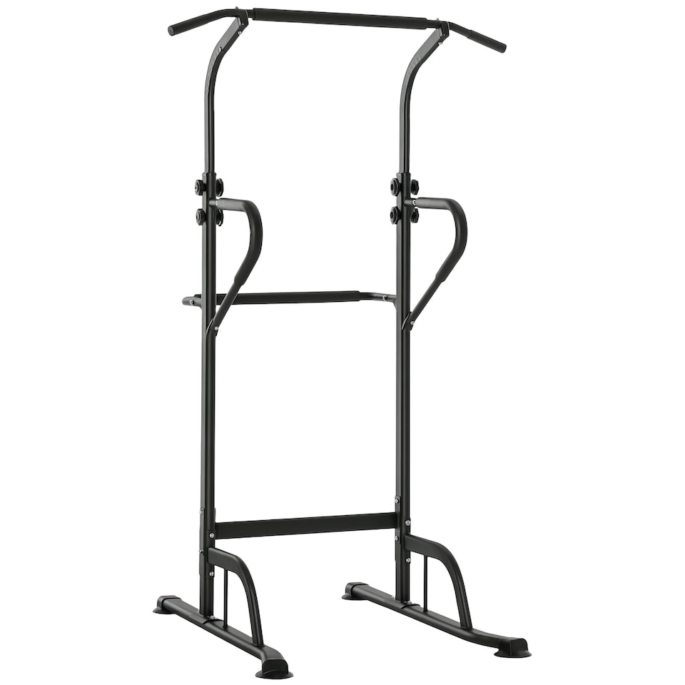 image 1 of HOMCOM Power Tower Multi-Function Pull Up Station w/ Adjustable Height for Gym