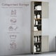 image 5 of Bath Vida Priano 2 Door Tall Bathroom Cabinet With Mirror, Grey & Oak
