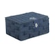 image 3 of Twisted Blue Paper Picnic Basket Blue | Blue | L