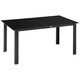 image 1 of Outsunny Outdoor Dining Table for 6 Patio Table with Glass Tabletop