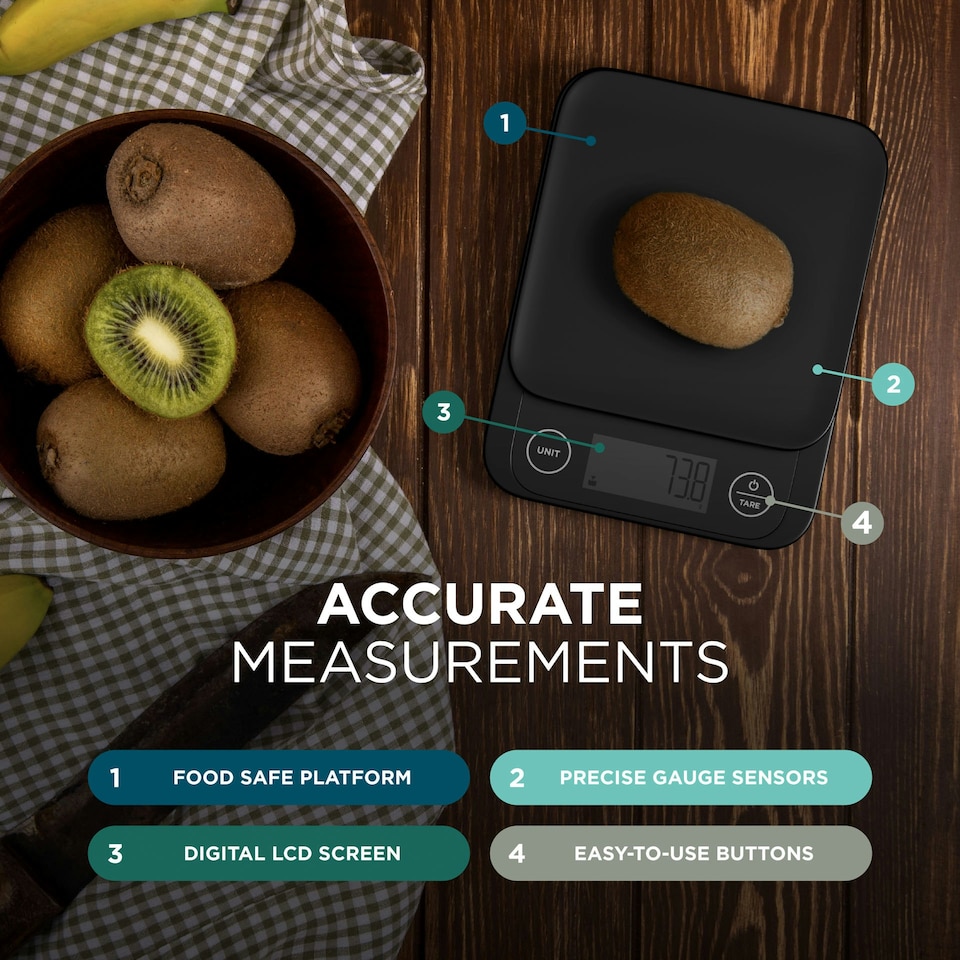 image 1 of DMD Smart Kitchen Scale with Nutritional Calculator, 24 Nutrients Tracking, Calorie Counting