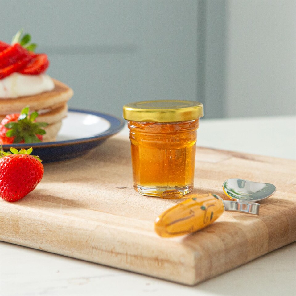 image 1 of Argon Tableware Glass Jam Jars with Lids - 42ml - Pack of 6