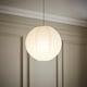 image 2 of ValueLights Isla White Paper Globe Ceiling 40cm Lamp Shade | White