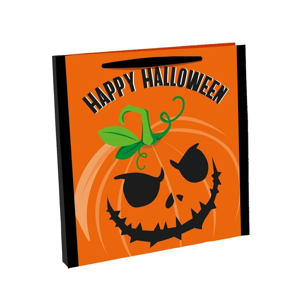 Pack of 12 Pumpkin Halloween PP Woven Treat Gift Bags