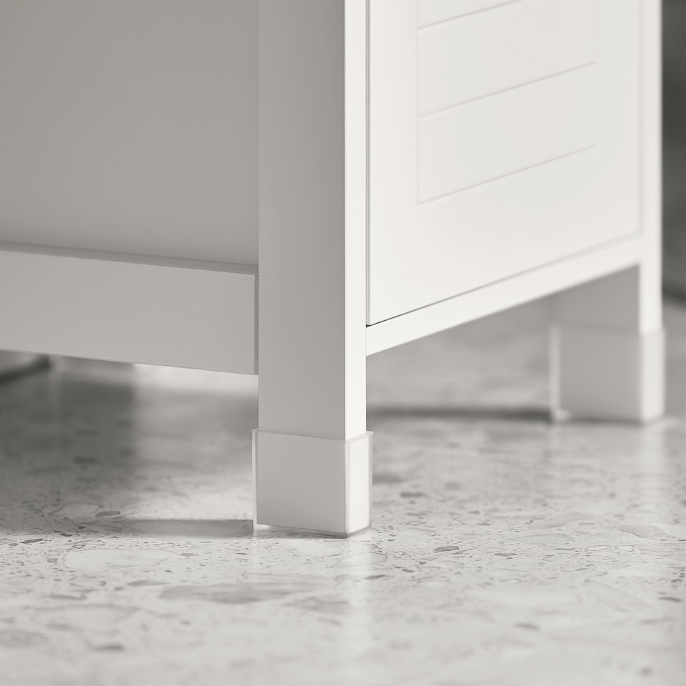 image 1 of SoBuy FRG127-W,Narrow Bathroom Cabinet with 2 Drawers and 1 Shelf | White | White