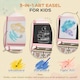 image 3 of AIYAPLAY Kids Easel with Paper Roll, 3 in 1 Art Easel Blackboard, Whiteboard 