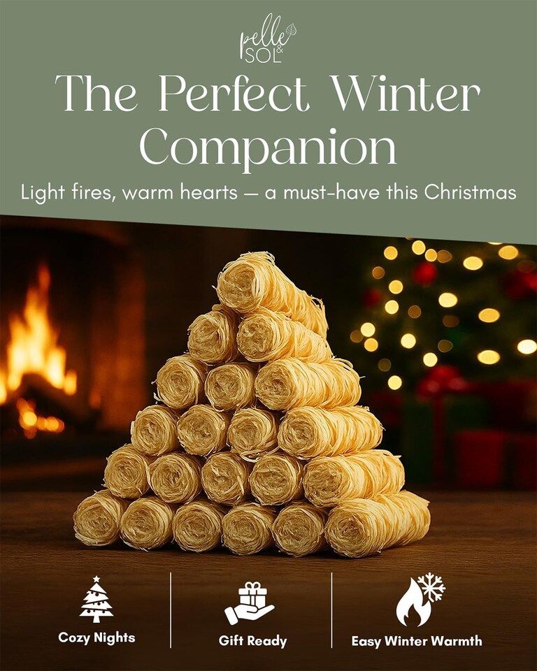 image 1 of Pelle & Sol Natural Firelighters Wood Wool 200 Pack