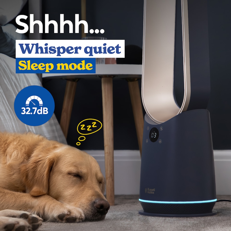 image 1 of Russell Hobbs Bladeless Cooling Fan with Smart Life App & Wifi Opulence RHBLDLC25BLSM