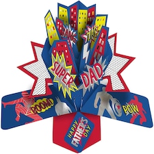 Super Heroes' Pop Up Father's Day Card