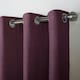 image 4 of Velvet Chenille Unlined Ring Top Curtains - 142cm x 229cm - Aubergine