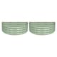 image 1 of Harbour Housewares Semicircular Galvanised Steel Raised Garden Beds - 90cm x 45cm - Green - Pack of 2 | Green | Green