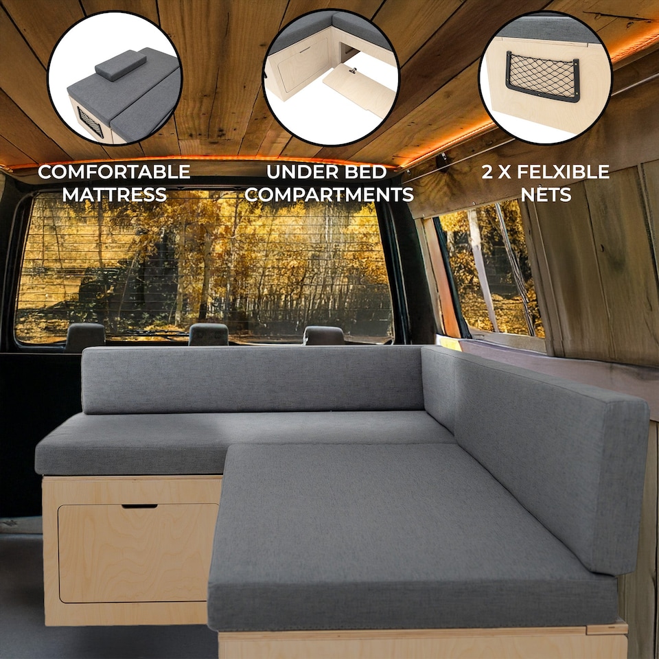 image 1 of L-Shaped Camper Van Bed