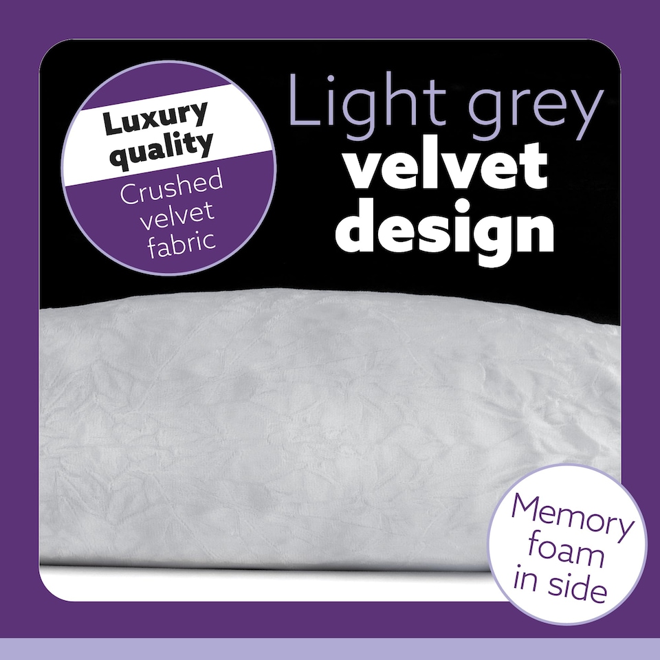 image 1 of Aamira Light Grey Pregnancy Maternity Pillow, 140x65x20cm C Shape Memory Foam | Grey | Grey | Standard | 1