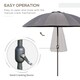 image 4 of Outsunny 2.5m Shanghai Garden Parasol Umbrella with Crank  Tilt, Adjustable Outdoor Sun Shade, Grey