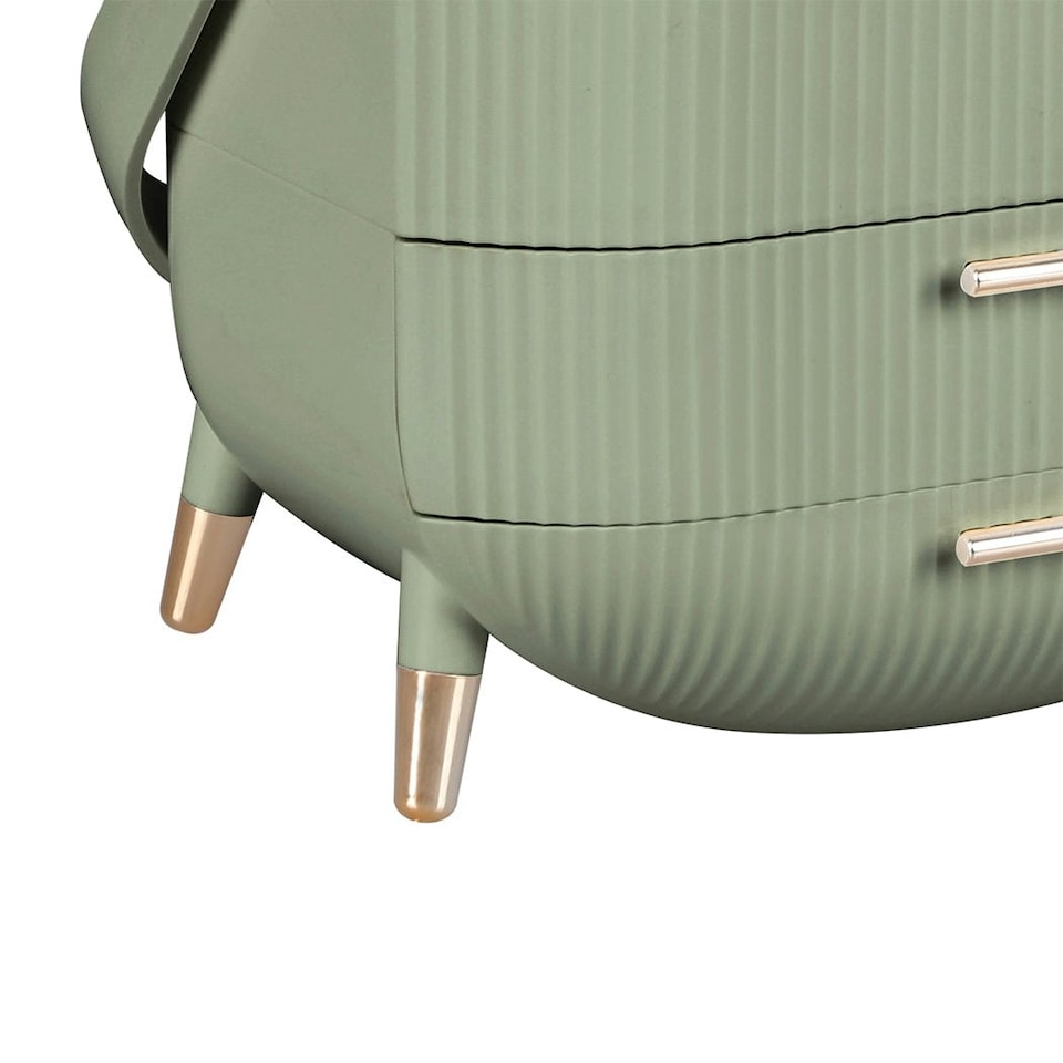 image 1 of ilus Makeup Organizer Case Drawer Portable Cosmetic Jewellery Storage Box Light Green | Green