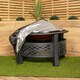 image 5 of Samuel Alexander Heavy Duty Waterproof Anti UV Windproof Outdoor Protective Garden Fire Pit Cover Black
