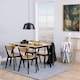 image 5 of Roxby Dining Chairs in Black and Oak Set of 2
