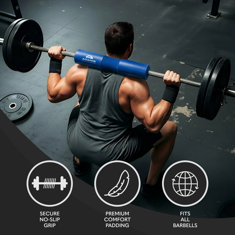 image 1 of Adanis Barbell Pad for Squats & Hip Thrusts, Thick Foam Pad