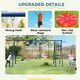 image 8 of AIYAPLAY 6 in 1 Kids Swing Set with 3 Swings, Climbing Net and Ladder