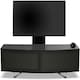 image 5 of Centurion Supports Caru Gloss Black Beam-Thru Remote Friendly Super-Contemporary "D" Shape Design 32"-65" LED/OLED/LCD TV Cabinet with Mounting Arm Black