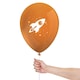 image 2 of Outer Space Rocket Latex Balloons 28cm / 11 in - Pack of 8 | Multi