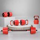 image 8 of SPORTNOW 4-in-1 Adjustable Weight Dumbbells Set, Used as Barbell, Kettlebell, Push up Stand, Free Weights Set for Men and Women Home Gym Training, 30KG, Red
