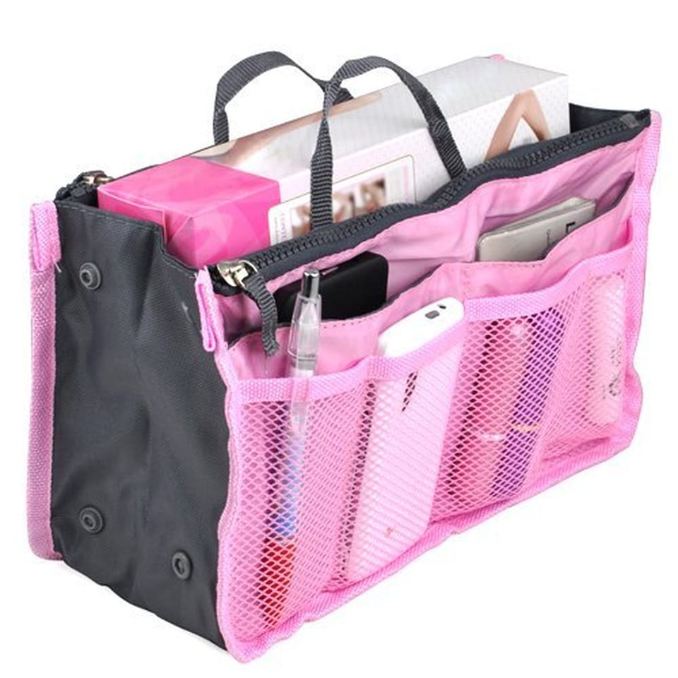 Professional Cosmetics Travel Pouch Bag Large Capacity Makeup Toiletry Organiser with Multiple Pockets Portable Storage Case 27 x 18.5cm