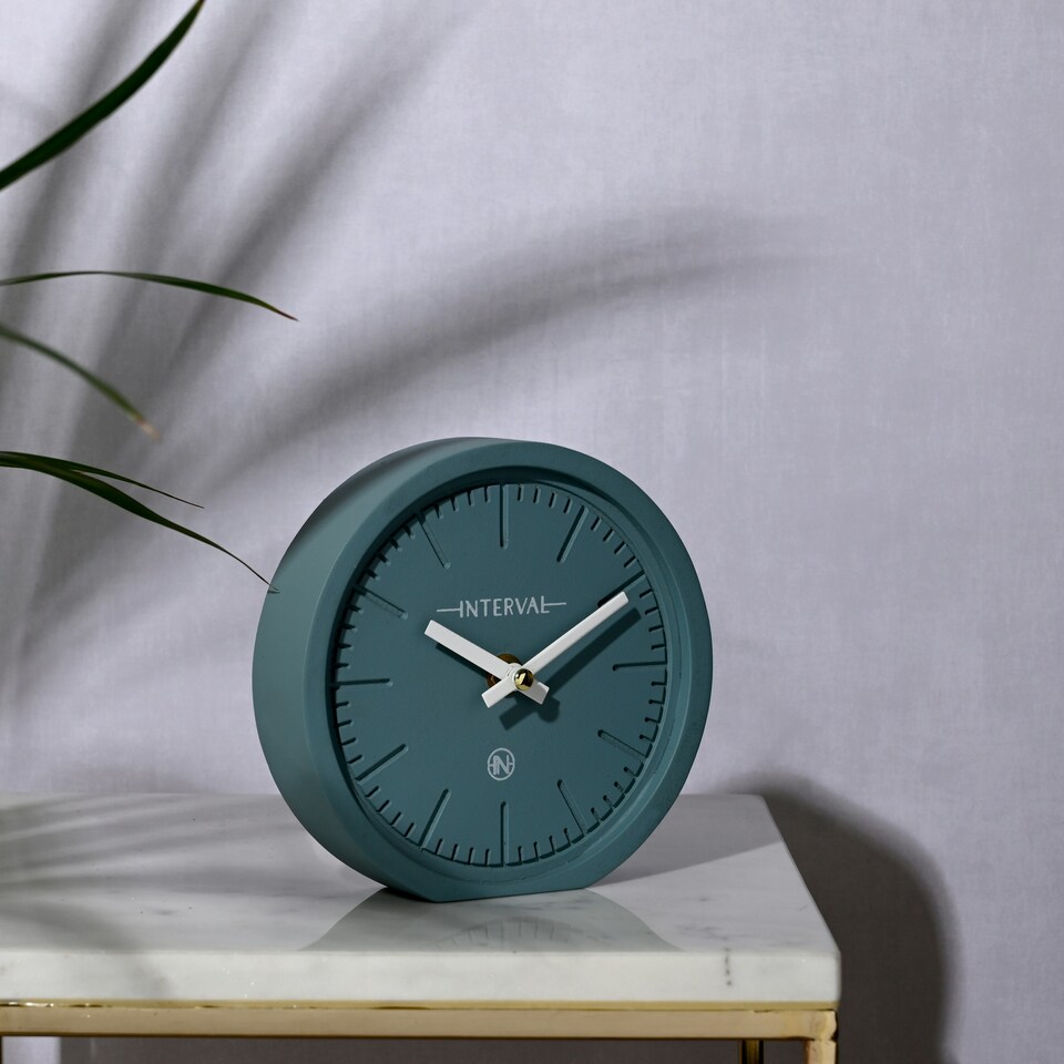 image 1 of Interval Minimalist Desk Clock 15cm - Teal Blue | Teal