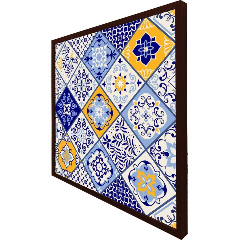 image 1 of Turkish style azulejos tiles (Picture Frame) Brown | Oak | XS