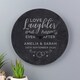 image 2 of Personalised Love Laughter Slate Clock