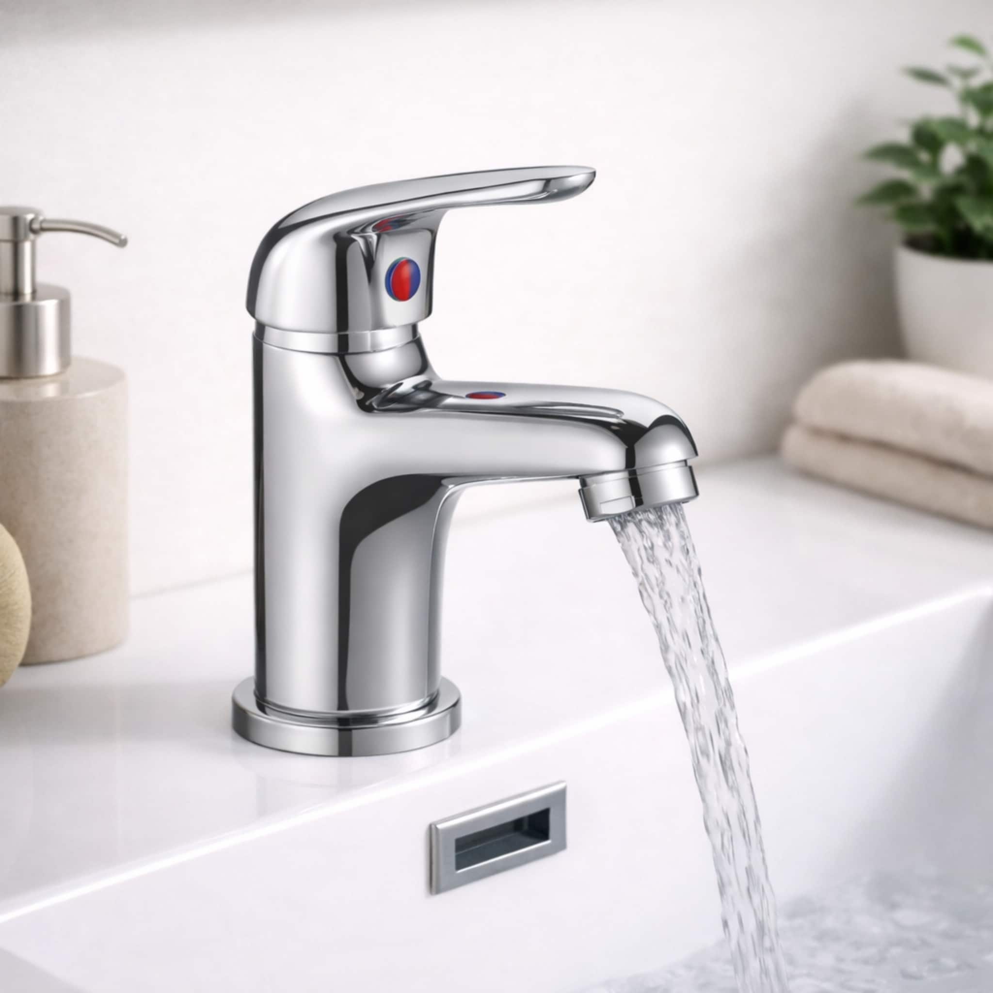 Bathroom Kingdom Tidy Chrome Basin Mixer Tap in Silver