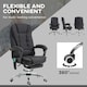 image 6 of Vinsetto Heated Vibration Massage Office Chair with Footrest,Black