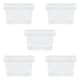 image 1 of Wham Crystal 5 x 7L Stackable Plastic Storage Boxes with Lids Clear Clear