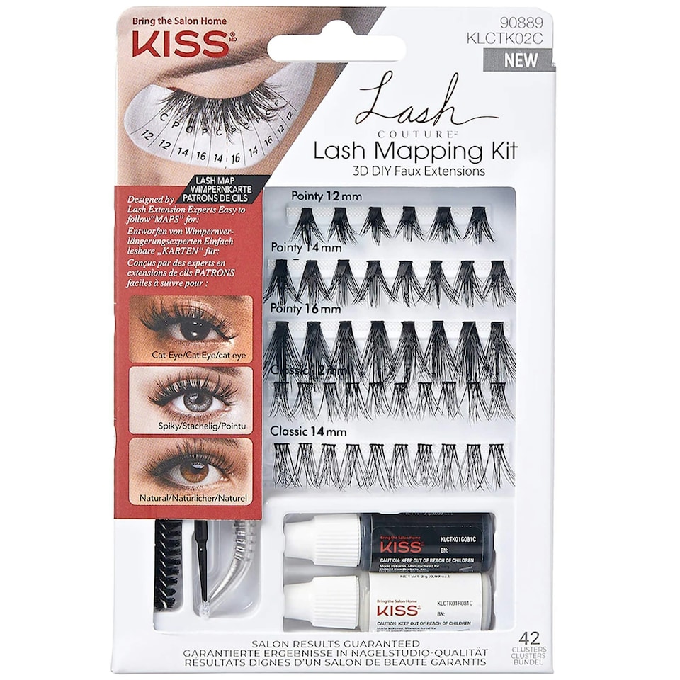 Kiss 3D DIY Faux Lash Mapping Kit Eyelash Extensions (2 x 2g)