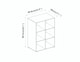 image 4 of 6-Cube Shelving Unit With Lined Doors | Brown | Oak & White | 1