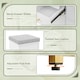image 5 of COSTWAY Makeup Vanity Desk Dressing Table & Stool Set White