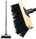 image 1 of Stiff PVC 10" Outdoor Yard Broom Heavy Duty Garden Brush with Black Metal Handle