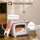 image 3 of PawHut TV-Shaped Cat House, Cardboard with Scratcher Catnip Toy Mouse